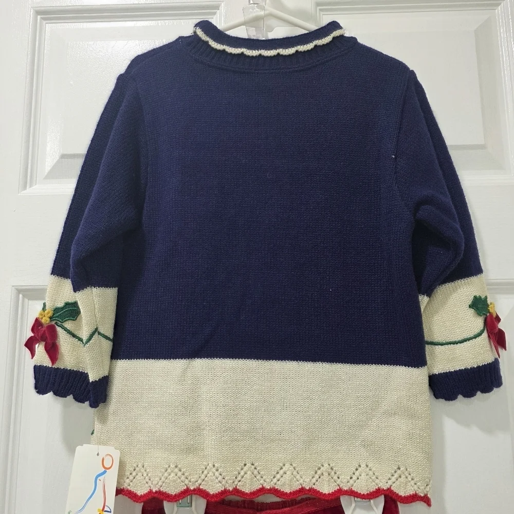 Vintage B.T. Kids Girls Sweater & Pants Set Holiday Size 3T